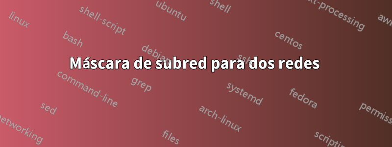 Máscara de subred para dos redes