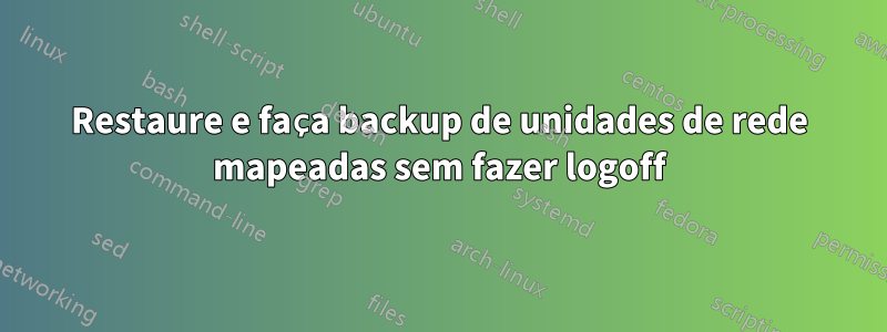 Restaure e faça backup de unidades de rede mapeadas sem fazer logoff