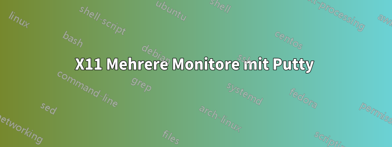 X11 Mehrere Monitore mit Putty