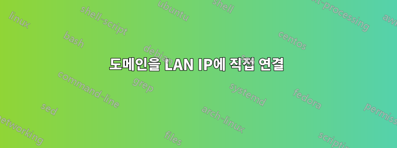 도메인을 LAN IP에 직접 연결