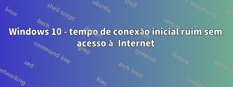 Windows 10 - tempo de conexão inicial ruim sem acesso à Internet