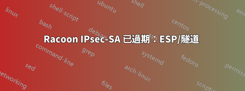 Racoon IPsec-SA 已過期：ESP/隧道