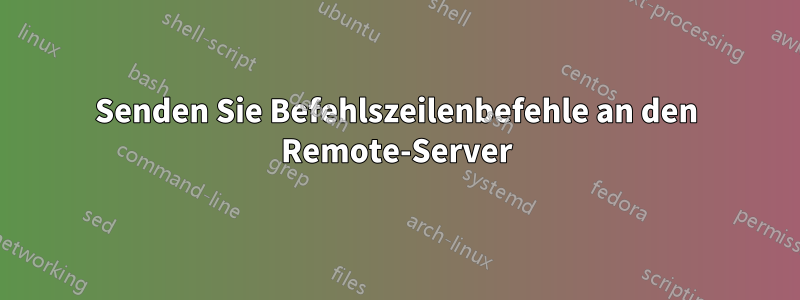 Senden Sie Befehlszeilenbefehle an den Remote-Server