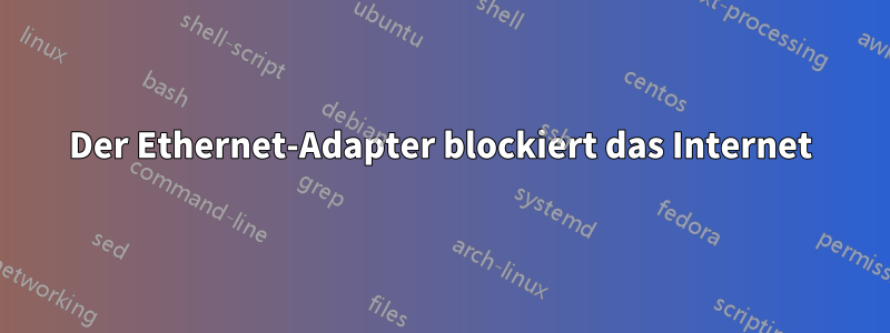 Der Ethernet-Adapter blockiert das Internet