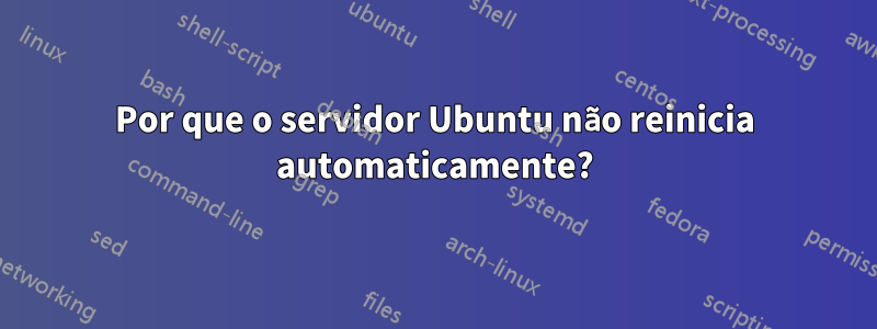 Por que o servidor Ubuntu não reinicia automaticamente?