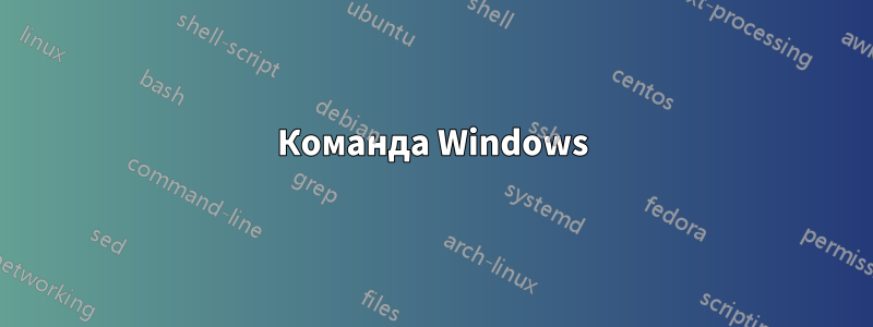 Команда Windows