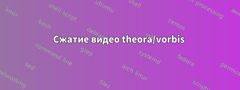 Сжатие видео theora/vorbis