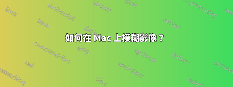 如何在 Mac 上模糊影像？