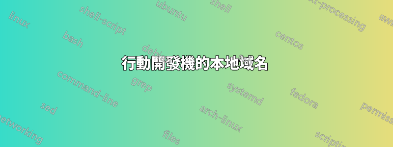 行動開發機的本地域名