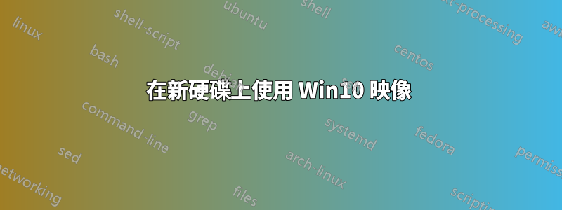 在新硬碟上使用 Win10 映像