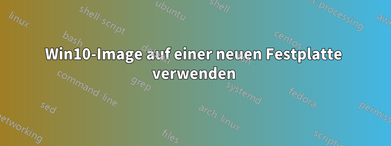 Win10-Image auf einer neuen Festplatte verwenden