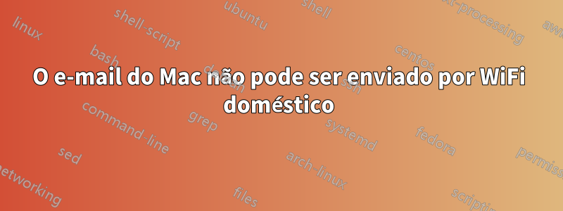 O e-mail do Mac não pode ser enviado por WiFi doméstico