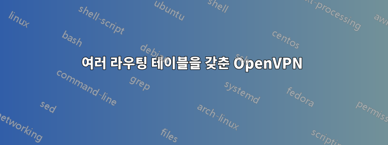 여러 라우팅 테이블을 갖춘 OpenVPN