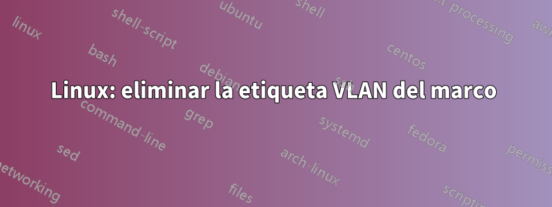 Linux: eliminar la etiqueta VLAN del marco