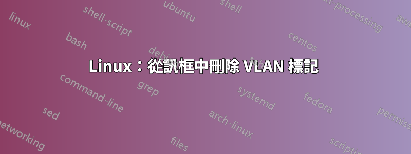 Linux：從訊框中刪除 VLAN 標記