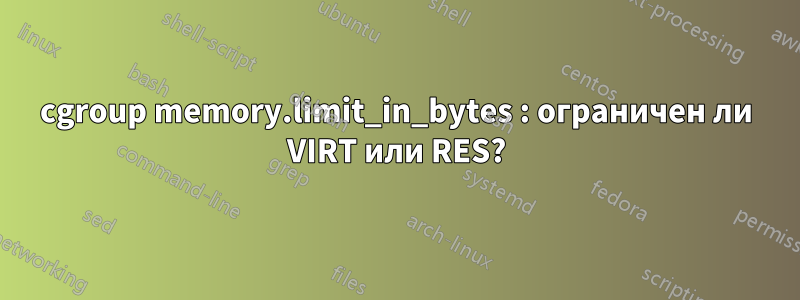 cgroup memory.limit_in_bytes : ограничен ли VIRT или RES?