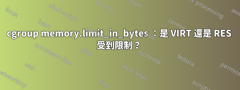 cgroup memory.limit_in_bytes ：是 VIRT 還是 RES 受到限制？