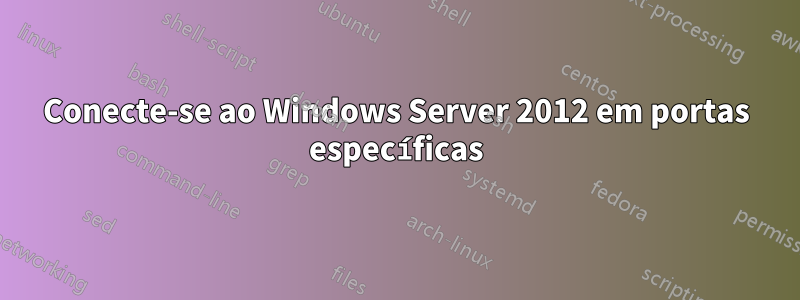 Conecte-se ao Windows Server 2012 em portas específicas
