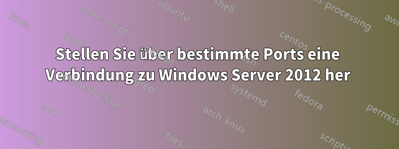 Stellen Sie über bestimmte Ports eine Verbindung zu Windows Server 2012 her
