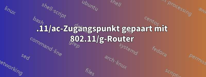 802.11/ac-Zugangspunkt gepaart mit 802.11/g-Router