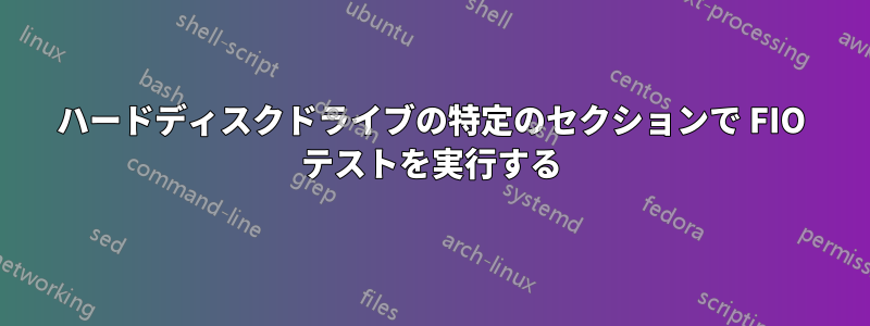 ハードディスクドライブの特定のセクションで FIO テストを実行する