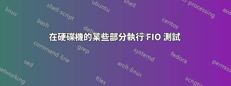 在硬碟機的某些部分執行 FIO 測試
