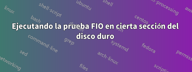 Ejecutando la prueba FIO en cierta sección del disco duro