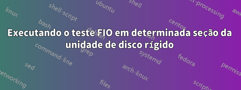 Executando o teste FIO em determinada seção da unidade de disco rígido