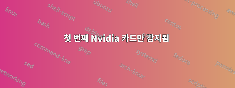 첫 번째 Nvidia 카드만 감지됨
