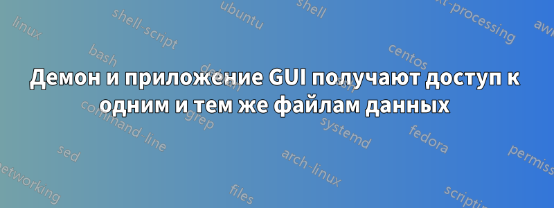 Демон и приложение GUI получают доступ к одним и тем же файлам данных