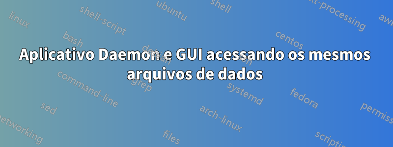 Aplicativo Daemon e GUI acessando os mesmos arquivos de dados
