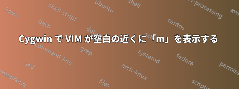 Cygwin で VIM が空白の近くに「m」を表示する