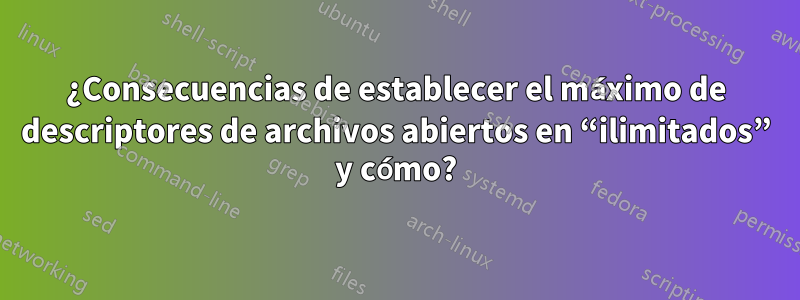 ¿Consecuencias de establecer el máximo de descriptores de archivos abiertos en “ilimitados” y cómo?