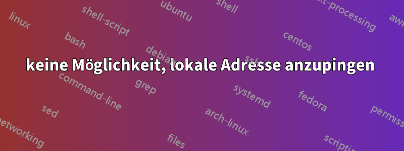 keine Möglichkeit, lokale Adresse anzupingen
