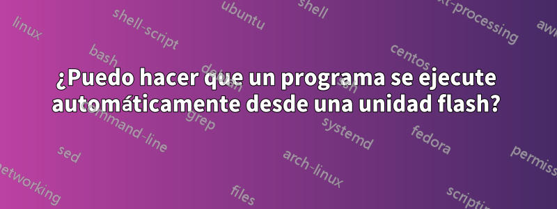 ¿Puedo hacer que un programa se ejecute automáticamente desde una unidad flash?