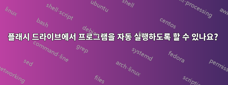 플래시 드라이브에서 프로그램을 자동 실행하도록 할 수 있나요?