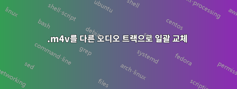 .m4v를 다른 오디오 트랙으로 일괄 교체