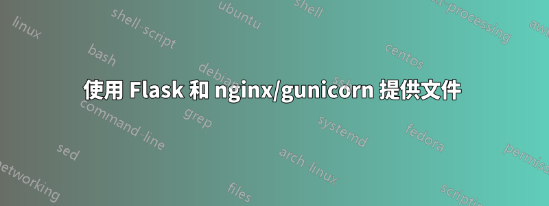 使用 Flask 和 nginx/gunicorn 提供文件