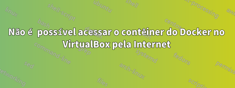 Não é possível acessar o contêiner do Docker no VirtualBox pela Internet