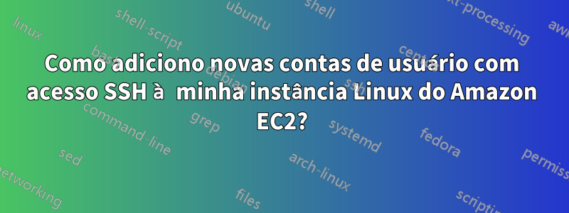 Como adiciono novas contas de usuário com acesso SSH à minha instância Linux do Amazon EC2?