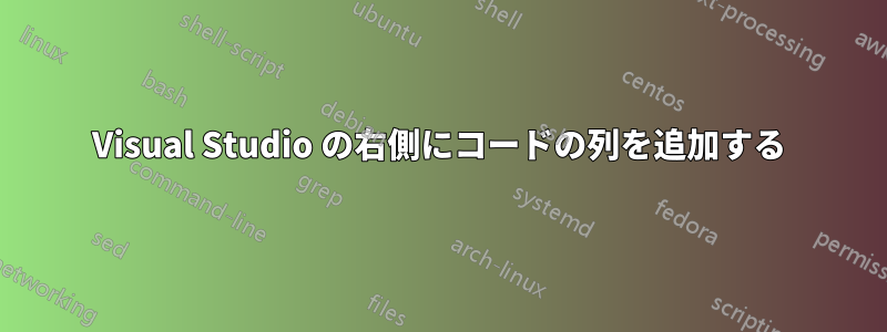 Visual Studio の右側にコードの列を追加する