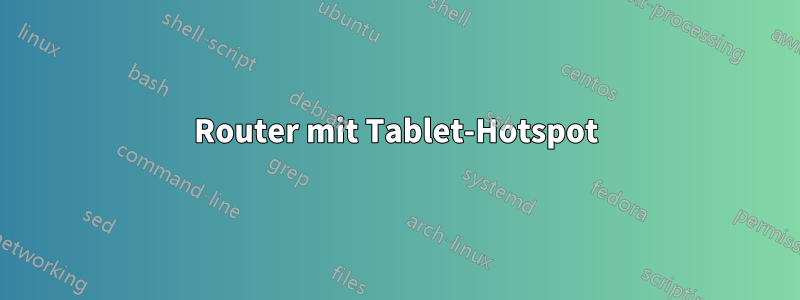 Router mit Tablet-Hotspot