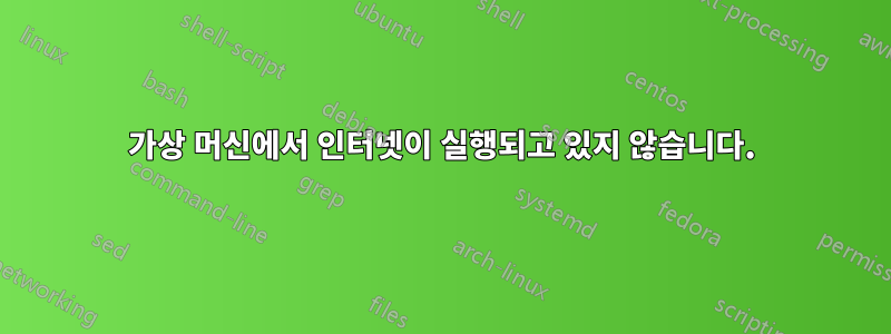 가상 머신에서 인터넷이 실행되고 있지 않습니다.