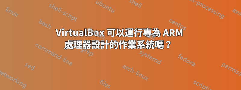 VirtualBox 可以運行專為 ARM 處理器設計的作業系統嗎？ 