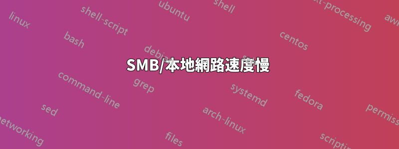 SMB/本地網路速度慢