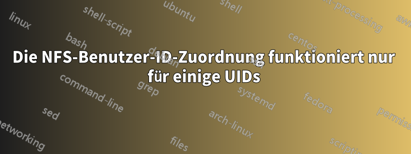 Die NFS-Benutzer-ID-Zuordnung funktioniert nur für einige UIDs