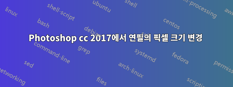 Photoshop cc 2017에서 연필의 픽셀 크기 변경