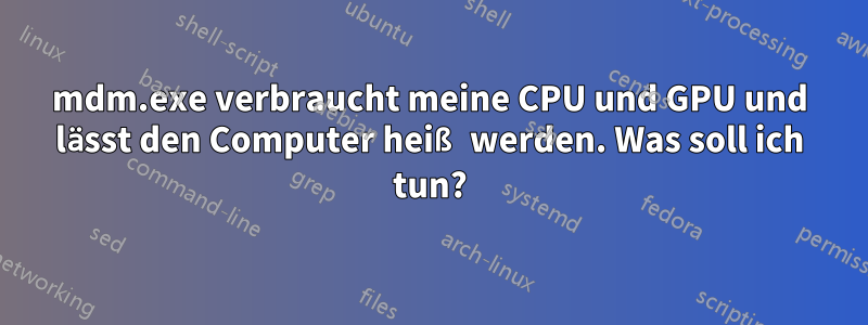 mdm.exe verbraucht meine CPU und GPU und lässt den Computer heiß werden. Was soll ich tun?