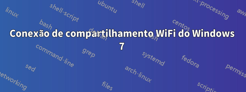 Conexão de compartilhamento WiFi do Windows 7