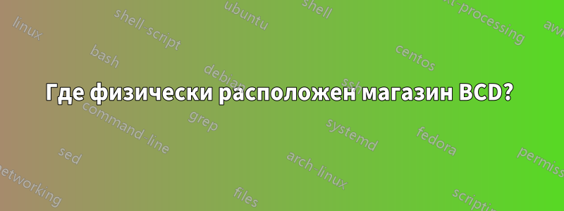 Где физически расположен магазин BCD?